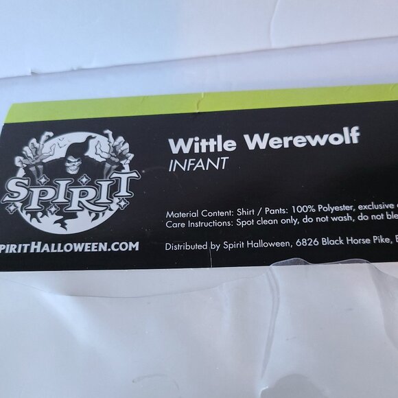 WITTLE WEREWOLF INFANT COSTUME SIZE 18 -24 MONTHS - FURRY & FEROCIOUS FUN - Picture 2 of 7